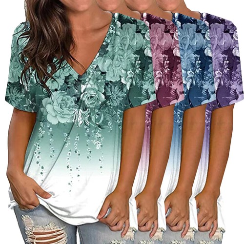 Florboom Shirt Damen Langarm/Kurzarm V-Ausschnitt L Produktbild-Vorschau 8