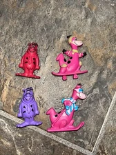Vtg. 1991 Kellogg’s Fruity Pebbles Cereal Flinstones Dino on Skateboard and Fred