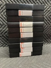 Lot of 10 Empty VHS Black Hard Plastic Snap Lock Box Storage Cases  RANDOM