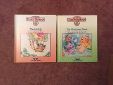 Vintage 1986 Teddy Ruxpin The Mushroom Forest Airship 2 Book Lot Rare OOP