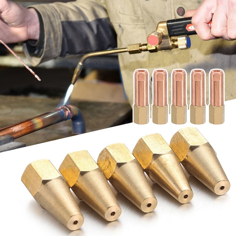 5Pcs/Set Welding Accessory Gas Brazing Torch Nozzle H01-2 Oxygen