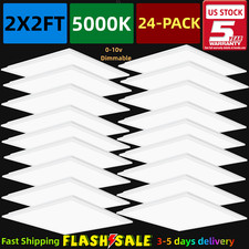 Led Flat Panel Light 2x2 Ft Led Light Drop Ceiling Lay In Fixture 0-10v Dimmable