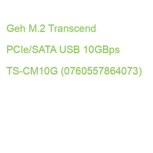 Geh M.2 Transcend PCIe/SATA USB 10GBps TS-CM10G (0760557864073) - Bild 2 von 2