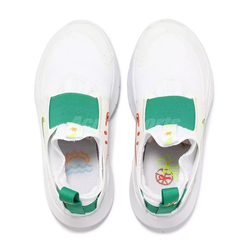 Nike Flex Runner 3 GS White Green Orange Kids Size 7Y Running HF5745 101 New - Picture 6 of 11