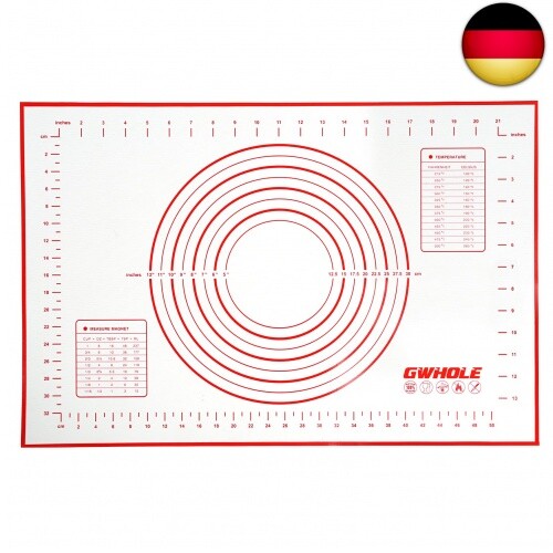 Gwhole Silikonmatte Backmatte Silikon Teigmatte Wiederverwendbar