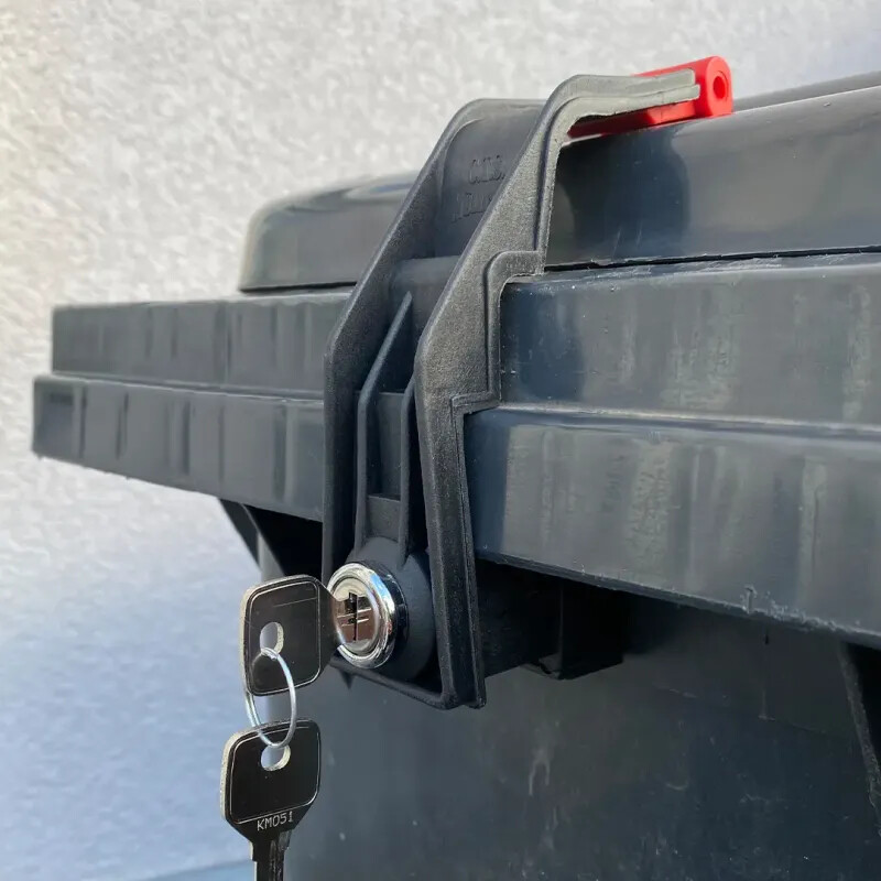 C.T.S. Mülltonnenverschluss Müllcontainerschloss Mülltonnenverriegelung 60-360l