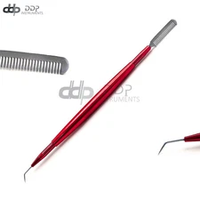 Eyelash Lifting Red Color Separating Tool Extensions Hollow Handle With Brush