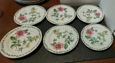 INTERNATIONAL TABLEWORKS TERRACE BLOSSOMS 072-01 SET OF 6  SALAD PLATES VG