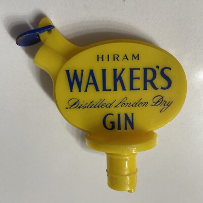 Vintage Hiram Walker's Gin Distilled London Dry Liquor Bottle Pour Spout Topper
