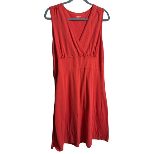 Horny Toad & Co Sleeveless Tank Dress Large Organic Cotton Coral