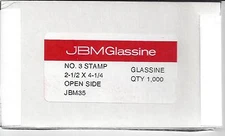 JBM #3 Glassine Envelopes 2-1/2" x 4-1/4" FREE U.S. SHIPPING Box of 1000