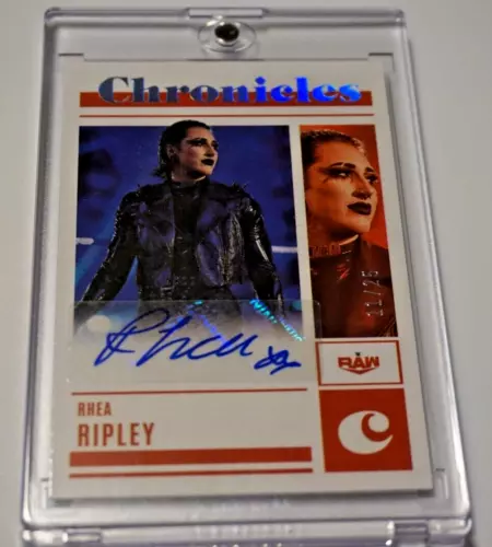 2023 PANINI WWE CHRONICLES RHEA RIPLEY RED AUTO 11/25