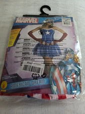 Marvel American Dream Costume, Size 0 , Sleeveless Dress, Gloves, Mask