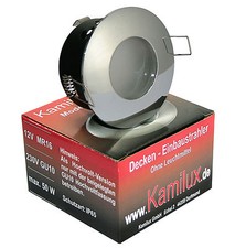 BAD Einbaustrahler AQUA IP65 Feuchtraum GU10 + 230V GU10 LED LM 5W = 50W hell