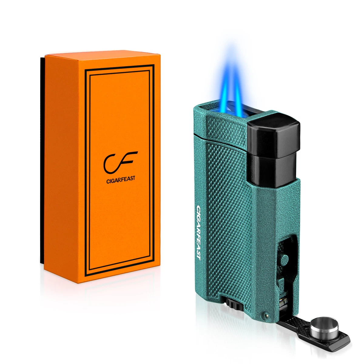 Torch Lighter Windproof Cigar Lighter Double Jet Flame Refillable