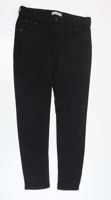 Pull & Bear Damen Skinny Jeans schwarz Baumwollmischung Größe W32 L28