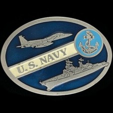 US Navy Officer Naval Usn Sailor Scpo Military Veteran NOS Vintage Belt Buckle