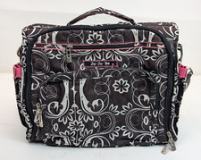 Ju Ju Be BFF Convertible Diaper/Backpack or Messenger Bag. Black/White Floral