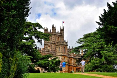 Highclere Castle Fernsehdrama Downton Abbey Hampshire UK Foto Bild Druck