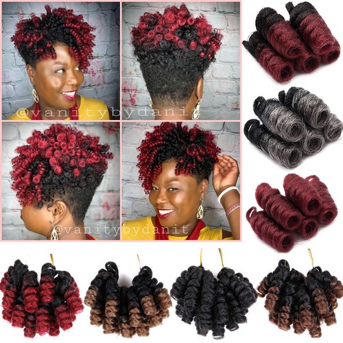 2" Curly Jamaican Bounce Crochet Hair Extensions Braiding Toni Short Box Braid - Picture 2 of 19
