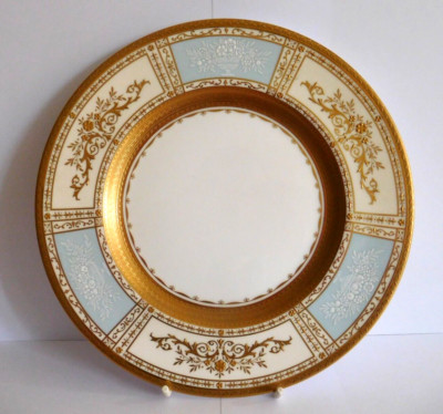 VINTAGE MINTON PATE SUR PATE DESSERTTELLER MIT BLUMENPLATTEN IN URNEN