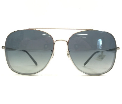 Oliver Peoples Sunglasses OV1272S 50366I Taron Silver Aviators Dark Gray Lenses