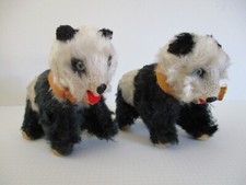 Vintage Wind-up Panda Bear Twin Toys Made in Japan Tags