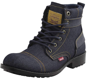 denim levi boots