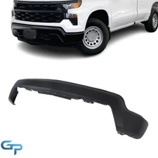 For 2022-2023 Chevrolet Silverado 1500 Black W/o Sensor Holes Front Bumper Steel