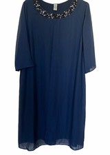 New Catherines Dress Women Size 3X Navy Rhinestone Evening Gown Party wedding