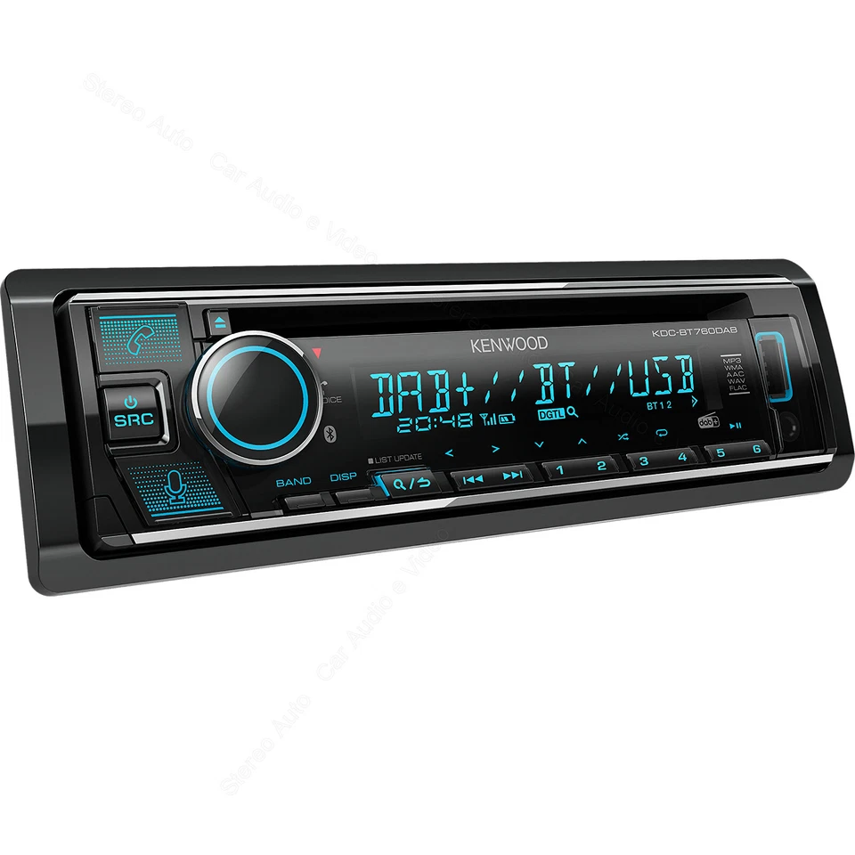 Autoradio Bluetooth DAB Stereo Auto 1 din CD USB Aux-In Uscite RCA Subwoofer Mp3 - Immagine 2 di 4