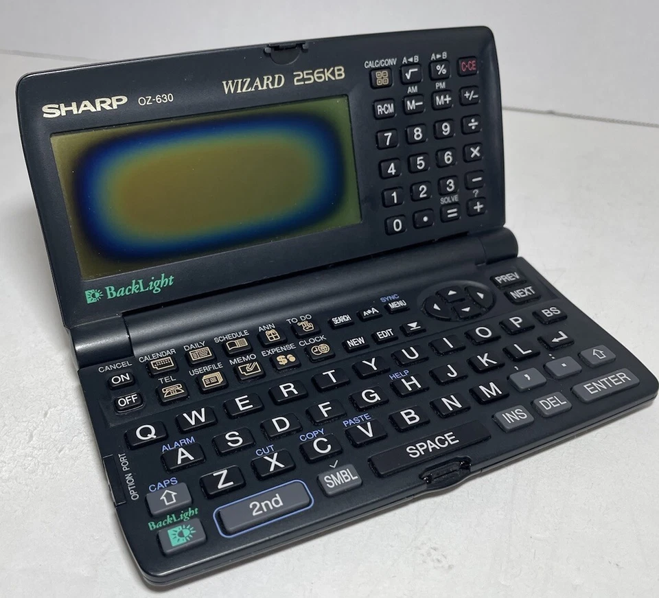 Sharp Wizard 256kb OZ-630 Personal Information Organizer Black Backlight Display - Image 3 of 4