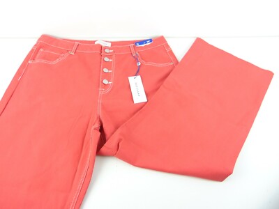 Popsugar Red High Rise Crop Pants Size 16 Nwt