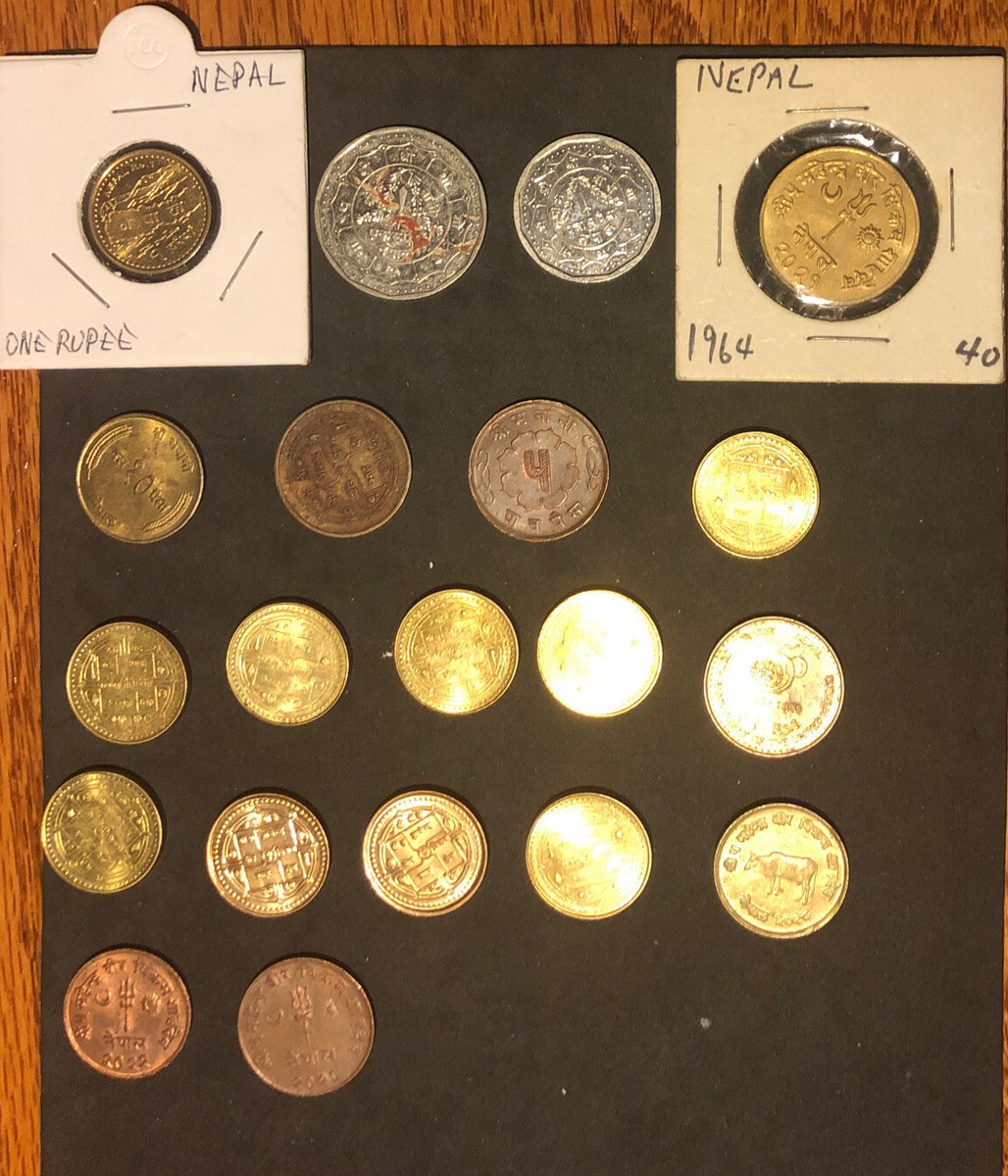 1964-1997 Nepal 20 Coins Set 1 Rupee, 5,10, 25, 50 Paise Coins | eBay