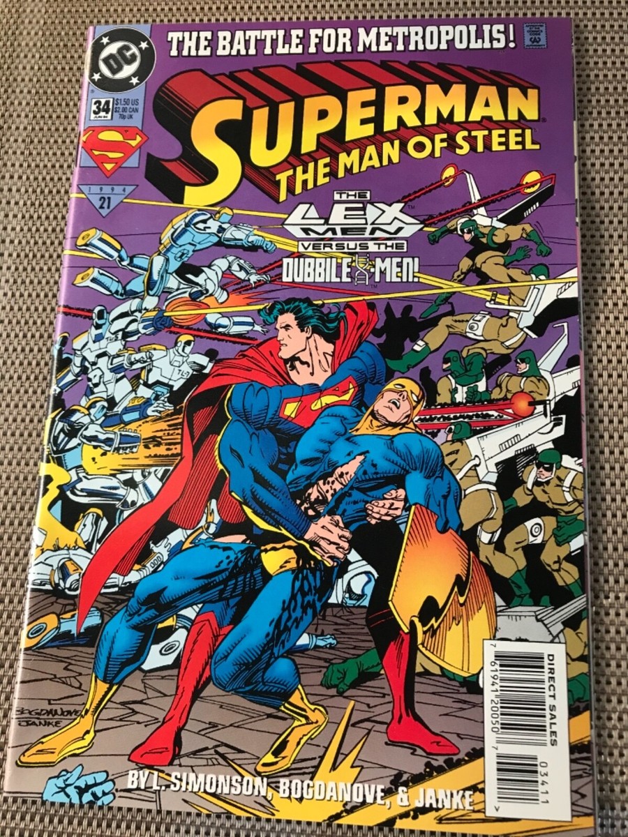 MAN OF STEEL スーパーマン ビッグスケール DCコミック DC Comics No 1 Superman Man Of Steel 1992 Annual Comic Book