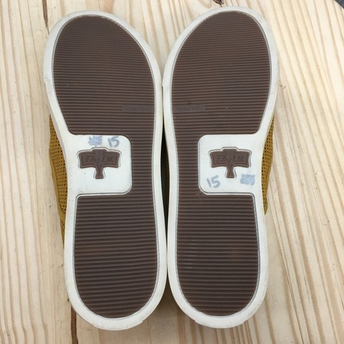Flag Ltd Shoes Mens 12 M Slip On Sneakers Gold Leather Casual Perforated Low - 第 8/17 張圖片