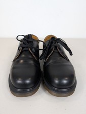 Dr Martens 1461 black smooth leather 3 eye shoes men's size 8