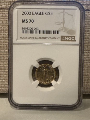 American Gold Eagle G$5 2000 NGC MS 70 Uncirculated 1/10 oz