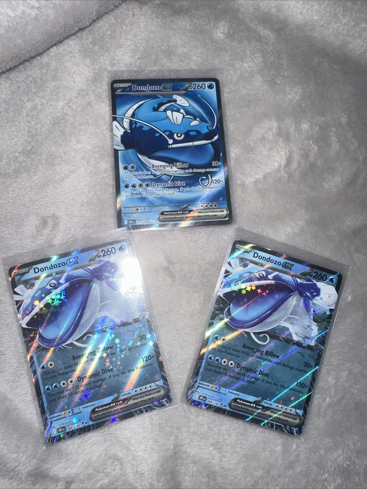 Pokemon TCG Dondozo EX 2 66/182 + 1 211/182 2025 Mint