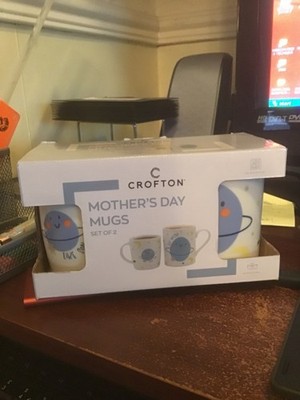 CROFTON BONE CHINA MUTTERTAG 2ER SET TASSEN EINE GROSSE KLEINE
