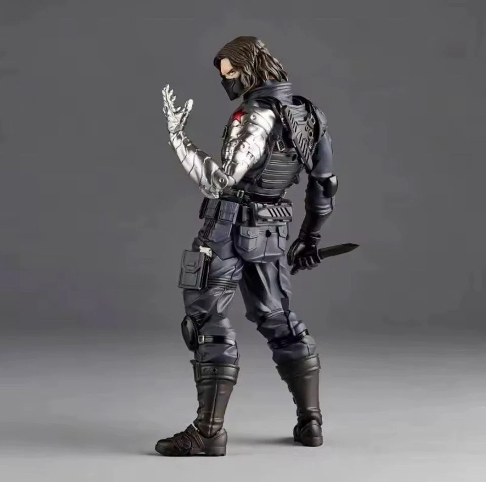 Figura de acción Revoltech Yamaguchi Capitán América Winter Solider Bucky Barnes Foto 2 de 4