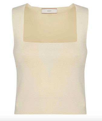 Akep Damen Tanktop Farbe Creme