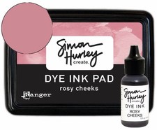 Ranger Ink Dye Felt Ink Pad  Re-inker Simon Hurley ROSY CHEEKS New