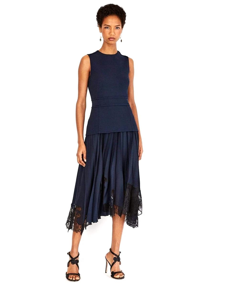 knee length dresses for ladies Oscar de la Renta Natural Linen Lace Front Safari Style Dress  Palm Beach  Vintage