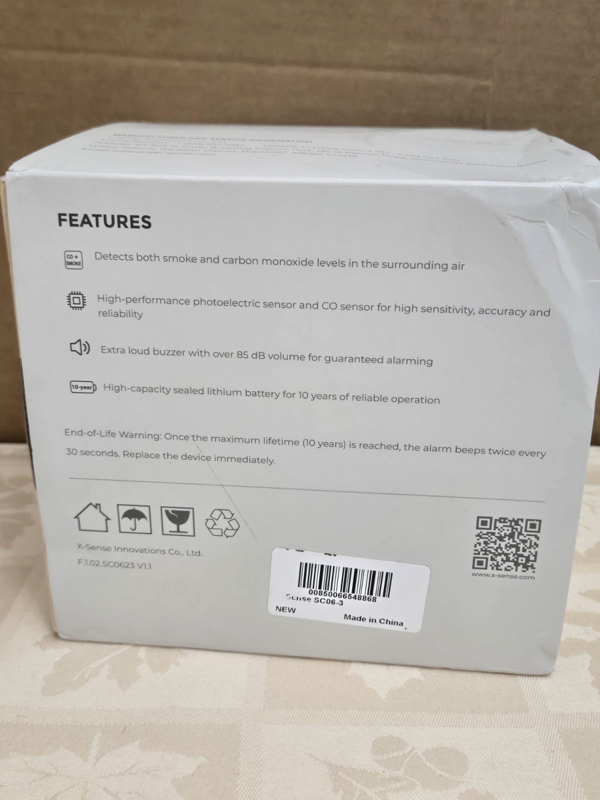 X-Sense Combination Smoke & Carbon Monoxide Alarm SC06 3-Pack