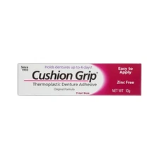 Cushion Grip Thermoplastic Denture Adhesive 0.35 Oz -100% Waterproof & Zinc Free