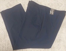 Worthington Dress Pants Womens 24W Plus Navy Curvy Trouser Mid-Rise 48Wx32L NWT