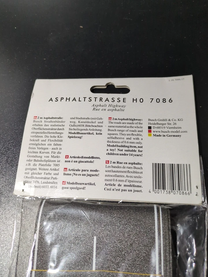 BNIB OO / HO BUSCH 7086 80mm x 2m ROAD Self Adhesive - Image 3 of 3