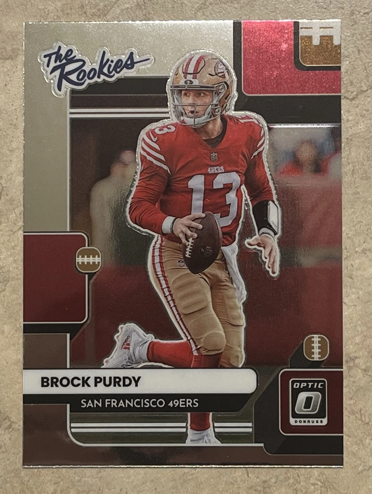 Brock Purdy Panini Donruss Optic the Rookies #TR13 Gold Vinyl 1/1