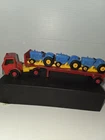 Matchbox King Size K-20 Ford Semi Flatbed w/3 #39 Tractors Diecast Toy Lesney